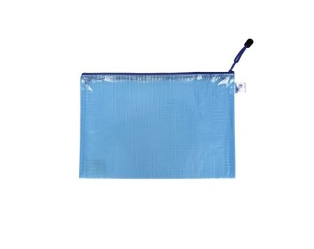 Obálka se zipem síťovaná A5 modrá