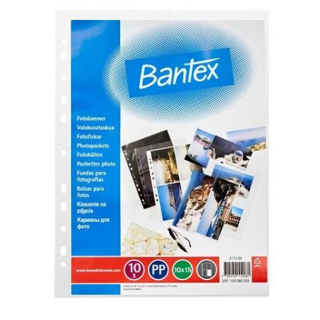 Bantex - Obal prospektový A4 Bantex, foto 10 x 15 cm, 100 my, 8 fotografií, 10 ks