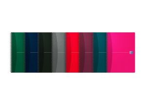 Oxford - Blok spirálový Oxford Essentials A4/90 listů, čtverečkovaný, mix