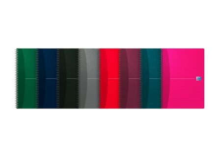 Oxford - Blok spirálový Oxford Essentials A4/90 listů, linkovaný, mix