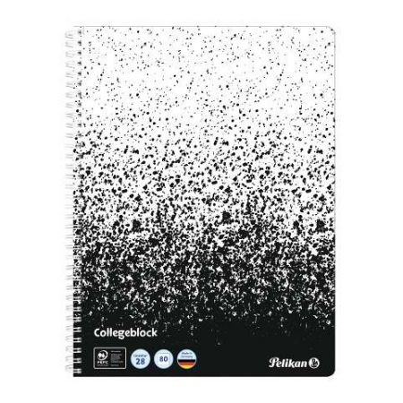 Pelikan - Blok spirálový A4/80 listů, čtvereček, černá/bílá