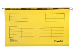 Bantex - Desky závěsné A4 Bantex, žluté, karton 220 g/m2