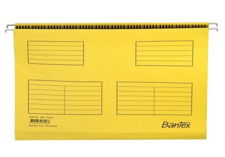Bantex - Desky závěsné A4 Bantex, žluté, karton 220 g/m2