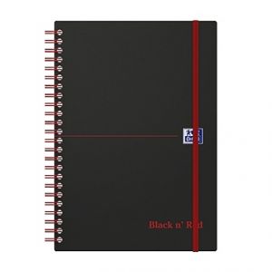 Oxford - Blok spirálový Oxford Black n’Red Movebook A5/70 listů linkované, černý