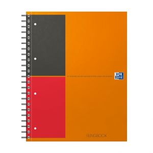 Oxford - Blok spirálový Oxford International Fillingbook A4+/100 listů, linkovaný, oranžov