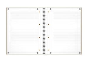 Oxford - Blok spirálový Oxford International Notebook A4+/80 listů, linkovaný, oranžový