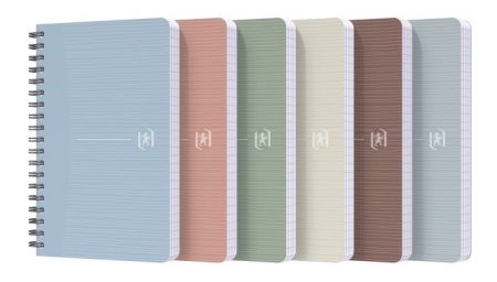 Oxford - Blok spirálový Oxford Rec’Up 9 x 14 cm/90 listů čtverečkovaný, mix