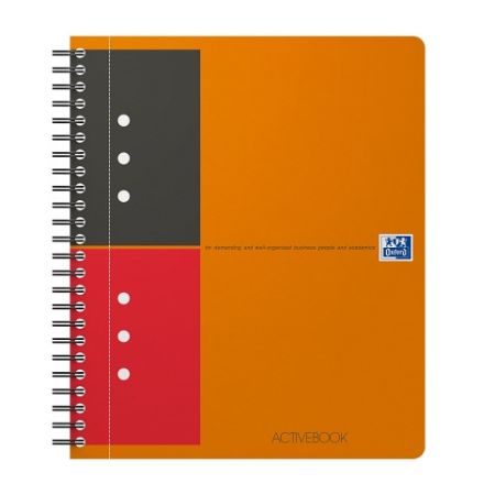 Oxford - Blok spirálový Oxford International Activebook A5+/80 listů, linkovaný, oranžový