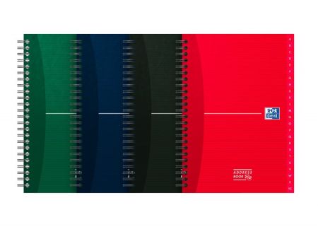 Oxford - Blok spirálový Oxford Essentials Adressbook A5/72 listů linkovaný mix