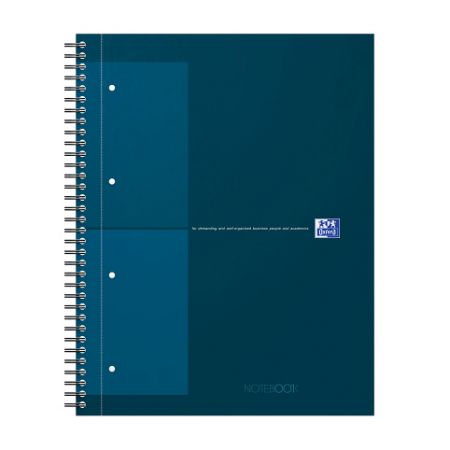 Oxford - Blok spirálový Oxford International Notebook A4+/80 listů, čtverečkovaný, petrole