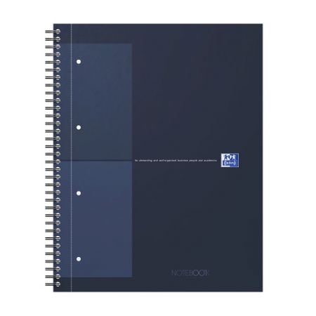 Oxford - Blok spirálový Oxford International Notebook A4+/80 listů, čtverečkovaný, modrý