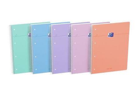 Oxford - Blok spirálový Oxford Smart A4+/80 listů, linkovaný, mix