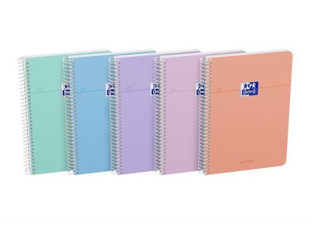 Oxford - Blok spirálový Oxford Smart A5/80 listů, linkovaný, mix