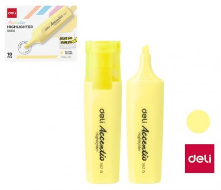 Zvýrazňovač DELI ES621S pastel žlutý