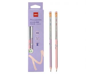 Tužka HB s gumou šestihranná MACARON DELI EU54800 mix