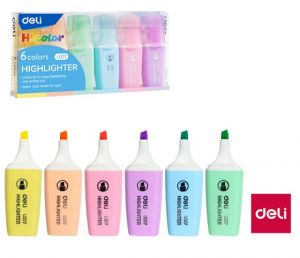 Zvýrazňovač mini DELI EU377 pastel sada