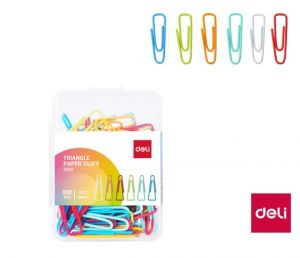 Sponky kancelářské 28mm barevné 100ks DELI EZ032