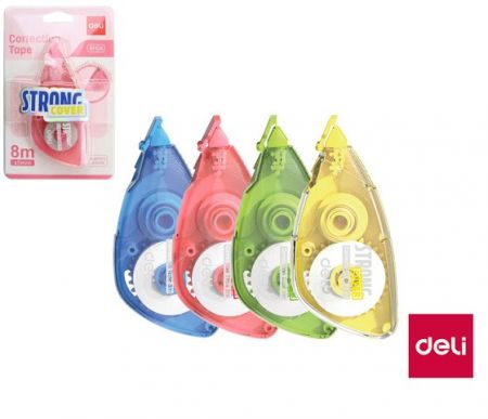 Korekční strojek 5mm x  8m DELI E8110A mix
