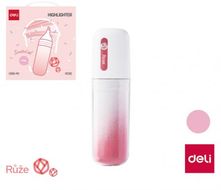 Zvýrazňovač s vůní DELI EU188-PK pastel růžový