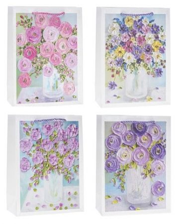 Dárková taška M 18x23x8cm -Květinová harmonie