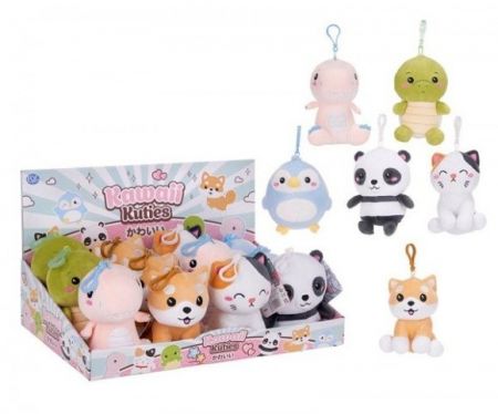 Přívěsek zvířátko plyš 11x14cm 6 druhů 12m+