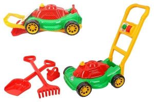 Sekačka na trávu plast s doplňky v síťce 28x53cm