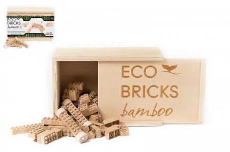 Stavebnice dřevěná 90ks v dřevěné krabičce 22x9,5x15cm