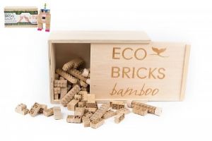 Stavebnice dřevěná 250ks v dřevěné krabičce 29,5x9,5x18cm