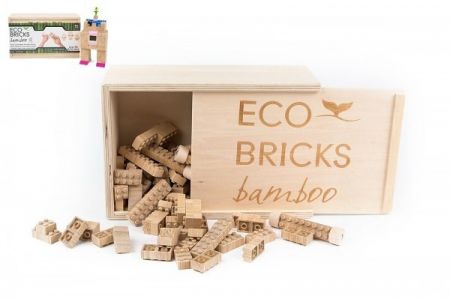 Stavebnice dřevěná 250ks v dřevěné krabičce 29,5x9,5x18cm