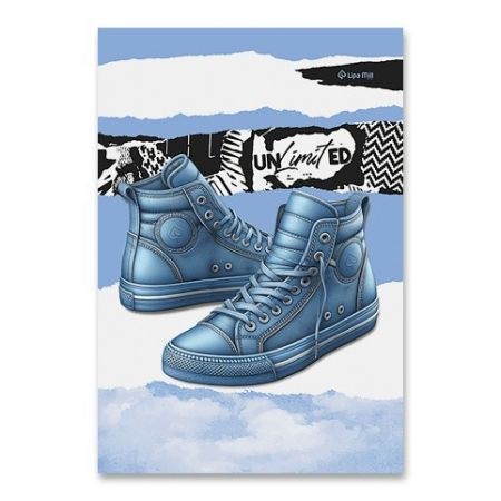 Školní sešit Premium Sneakers 2025 - A4, linkovaný, 40 listů