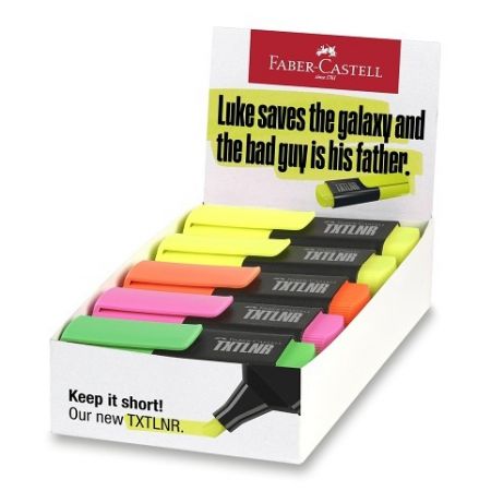 Zvýrazňovače Faber-Castell Short TXTLNR SF - stojánek, 10 ks