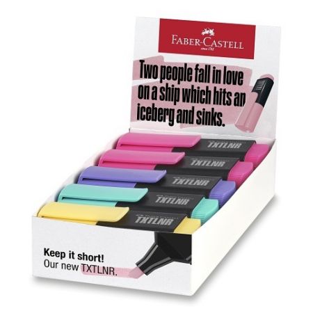 Zvýrazňovače Faber-Castell Short TXTLNR Pastel B - stojánek, 10 ks