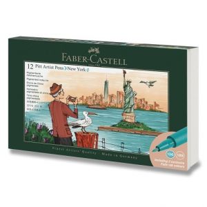 Popisovače Faber-Castell Pitt Artist Pen New York - 12 ks