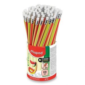 Grafitová tužka Maped Kidy Learn Grip - tvrdost HB, stojánek 72 ks