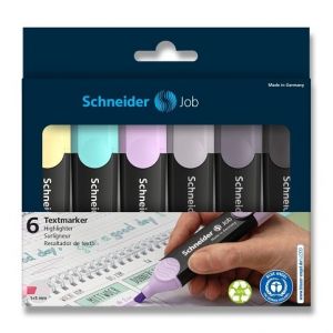 Zvýrazňovač Schneider Job Pastel - sada 6 barev