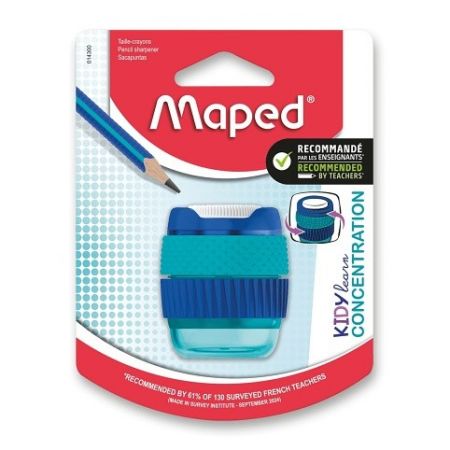 Ořezávátko Maped Kidy Learn Concentration - 1 otvor, s odpadní nádobkou, blistr