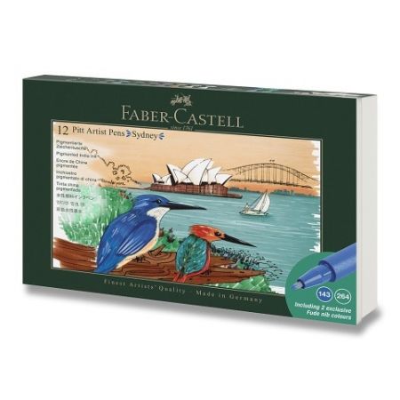 Popisovače Faber-Castell Pitt Artist Pen Sydney - 12 ks