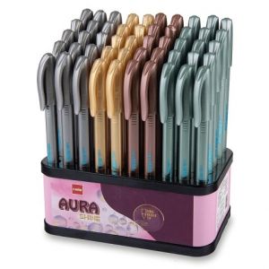 Kuličkové pero Cello AURA Shine - stojánek, 50 ks
