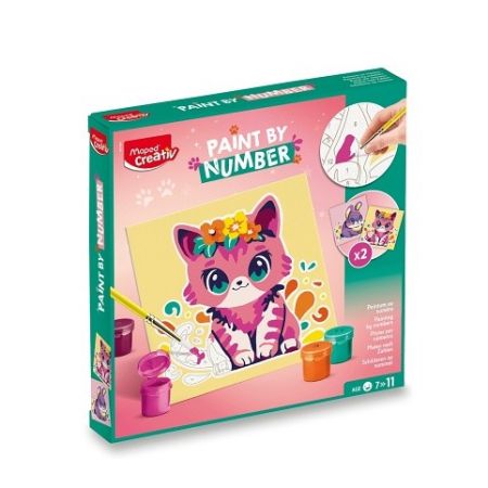 Kreativní sada Maped Creativ Paint by number - kočka a králík