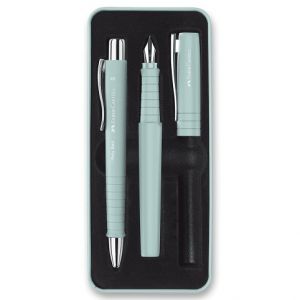 Sada Faber-Castell Poly Ball - plnicí pero a kuličkové pero, caribic blue