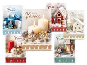 Pohlednice vánoční 179 D výsek+UV