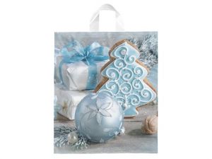 Igelitová vánoční taška vzor11 40x46x8 (s uchem)