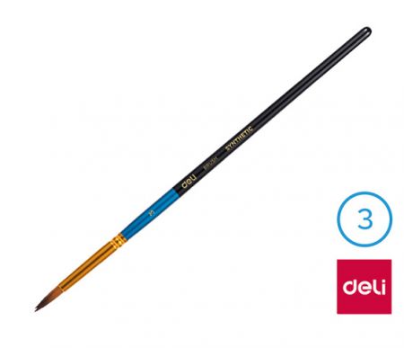 Štětec syntetický kulatý č.  3 DELI EC408-3