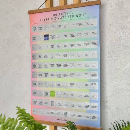ALBI Stírací plakát - 100 aktivit, které v životě stihnout