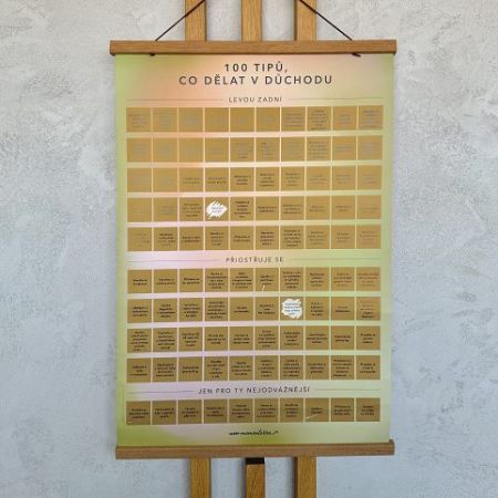 ALBI Stírací plakát - 100 tipů, co dělat v důchodu