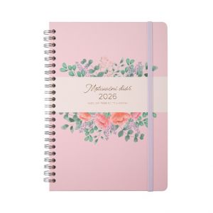 ALBI Růžový motivační diář A5 2026