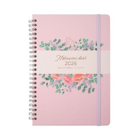 ALBI Růžový motivační diář A5 2026