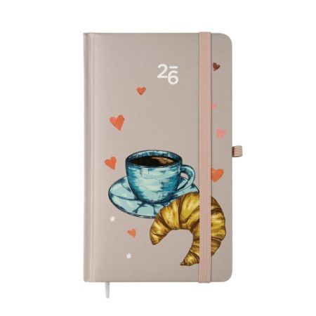 ALBI Kapesní diář - Káva a croissant 2026