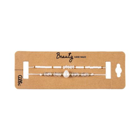 ALBI Náramky - Bílý korálek