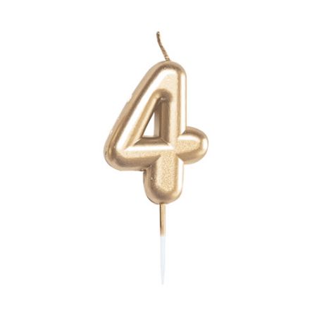 ALBI Svíčka dortová zlatá 5 cm číslo 4